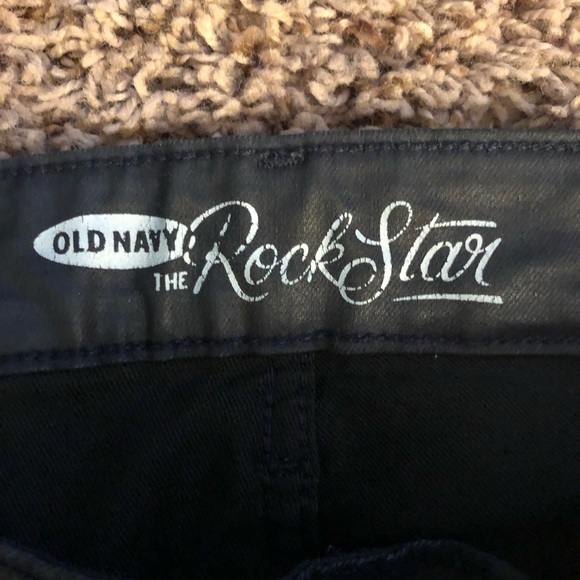 Old Navy RockStar stretch shiny-looking Jeans - Picture 2 of 6